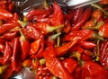 A Serving of Cooked Peppers With Spoon dishing some out