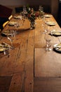 Serving dinner table set Royalty Free Stock Photo