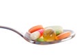 Serving drugs vitamins and other pills Royalty Free Stock Photo