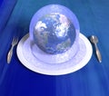 Serving the Earth in a jelly Royalty Free Stock Photo