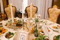 Serving a festive guest wedding table in a classic style