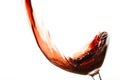 Serving a glass of red wine in a close up view Royalty Free Stock Photo