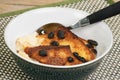 Bread Pudding in Bowl Royalty Free Stock Photo