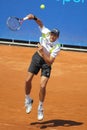 Serving Lukas Rosol - winner of Prague open 2011