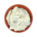 Serving Mashed Potato Top View Royalty Free Stock Photo