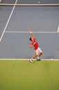 Serving for the match: Novak Djokovic Royalty Free Stock Photo