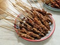 A serving plate of Satay (Sate)