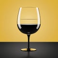 Serving Red Wine in Glass Still Life on Dark Table Against Colored Background Royalty Free Stock Photo