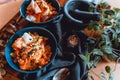 Serving Thai curry on a tray