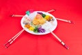 Serving of Yee Sang or Yusheng believed to bring luck