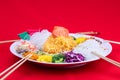 Serving of Yee Sang or Yusheng believed to bring luck