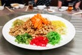 Serving of Yee Sang or Yusheng during Chinese New Year