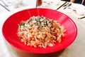 Serving of Yee Sang or Yusheng during Chinese New Year