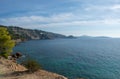 Ses Boques beach on the island of Ibiza Royalty Free Stock Photo