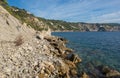 Ses Boques beach on the island of Ibiza Royalty Free Stock Photo