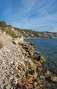 Ses Boques beach on the island of Ibiza Royalty Free Stock Photo