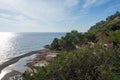 Ses Boques beach on the island of Ibiza Royalty Free Stock Photo