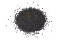 Pile of balck sesame seeds