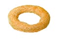 Sesame bagel isolated on white Royalty Free Stock Photo