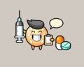 Sesame ball cartoon as a doctor