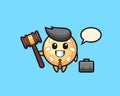 Sesame ball cartoon as a lawyer