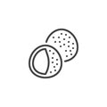 Sesame balls line icon