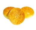 Sesame buns close-up. Royalty Free Stock Photo