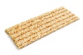 Sesame nut bar with honey isolated on white background. Royalty Free Stock Photo