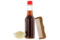 Sesame oil and wooden comb, ingredient for skin and hair treatm