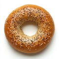 Sesame seed bagel isolated against a clear background Royalty Free Stock Photo