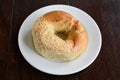 Sesame seed bagel Royalty Free Stock Photo