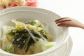 Agar Kanten and seaweed with Chinese cabbage salad