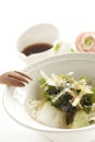 Agar Kanten and seaweed with Chinese cabbage salad