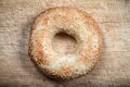 Sesame seeded bagel Royalty Free Stock Photo