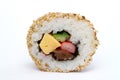 Sesami sushi roll in the white