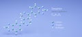 sesamin molecule, molecular structures, Dietary supplement, 3d model, Structural Chemical Formula and Atoms with Color Coding