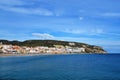 Sesimbra beach town view Royalty Free Stock Photo