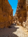 The Sesriem Canyon near Sossusvlei in Namibia Royalty Free Stock Photo