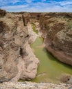 Sesriem canyon of Tsauchab river, Sossusvley Namibia Royalty Free Stock Photo