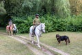 Session of hippotherapy for Ukrainian soldiers who were in combat zones in Kyiv, Ukraine