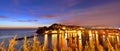 Sestri Levante after the sunset. Liguria, Italy Royalty Free Stock Photo