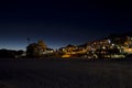 Sestriere by night at blu hour Royalty Free Stock Photo