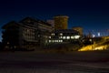 Sestriere by night at blu hour Royalty Free Stock Photo