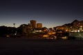 Sestriere by night at blu hour Royalty Free Stock Photo