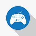 White Video game remote controller icon Royalty Free Stock Photo