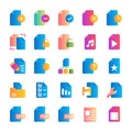 Files - 25 icons image. Royalty Free Stock Photo