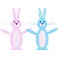 Set of 2 Easter Bunnies