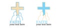 Set of 2 logos with cross/religious theme