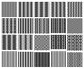 Set of 20 monochrome simply seamless patterns