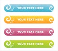 Set of 4 musical banners Royalty Free Stock Photo